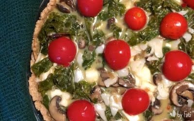 Quiche de kale y champiñones