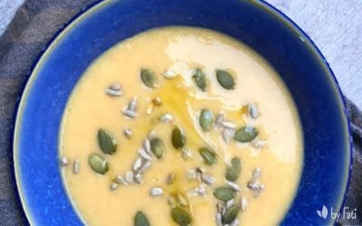 Crema de chirivía, ajos asados y avena